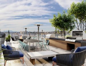 Roof Top with Tables and Chairs at Alta Waverly